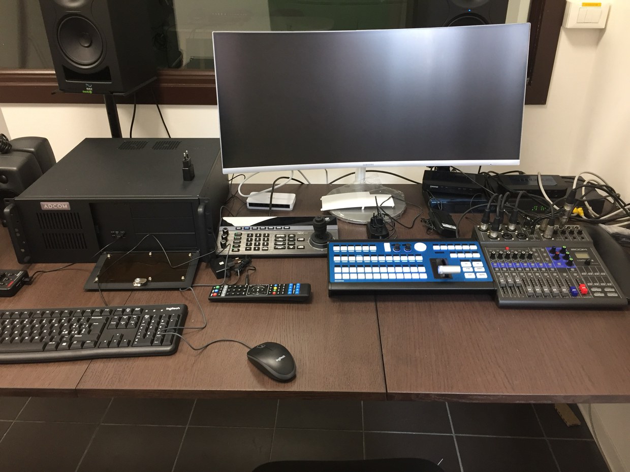 La console di regia del Laboratorio ProDigi