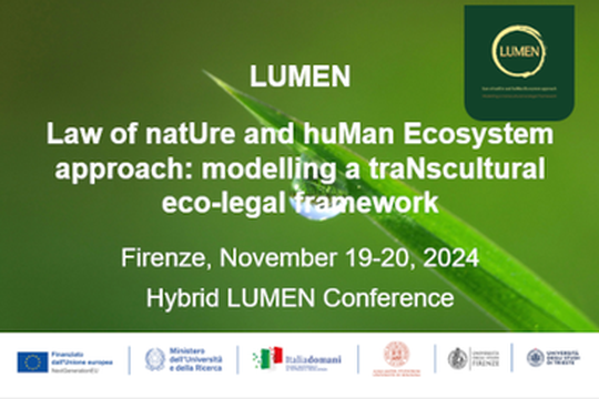 LUMEN Law of natUre and huMan Ecosystem approach: modelling a traNscultural eco-legal framework